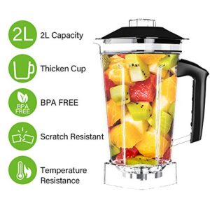 COLZER Professional Countertop Blender with 2200-Watt Base, Smoothie Blender,Built-in Timer,High Power Blender 2L Cups for Frozen Drinks,Shakes and Smoothies