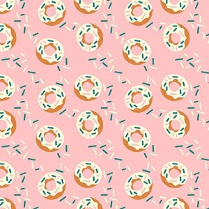 food trucks donuts pink - paintbrush studio 100% cotton fabric