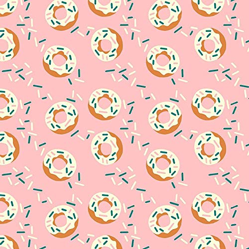 Food Trucks Donuts Pink - Paintbrush Studio 100% Cotton Fabric