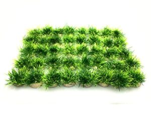 40 pcs artificial small water plants, fish tank aquarium grass decorations, made of soft plastic