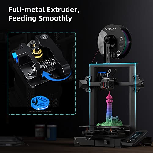 Official Creality Ender 3 V2 Neo 3D Printer with CR Touch Auto Leveling Kit PC Spring Steel Platform Full-Metal Extruder, 95% Pre-Installed 3D Printers with Resume Printing and Model Preview Function