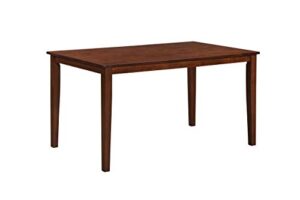 kings brand furniture - kurmer rectangular wood dining room kitchen table, cappuccino