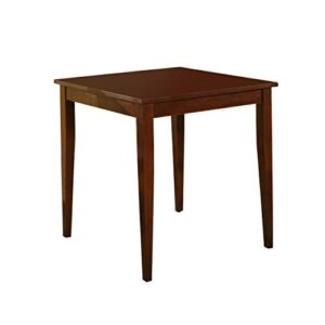 kings brand furniture - kurmer square solid wood dining room kitchen table, cappuccino