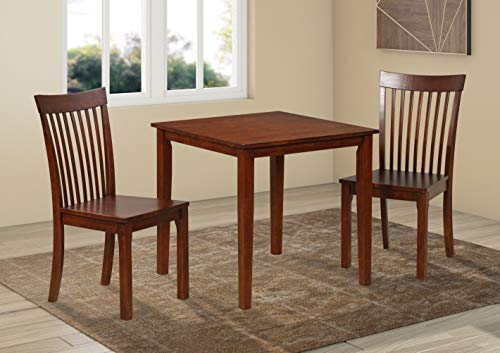 Kings Brand Furniture - Kurmer Square Solid Wood Dining Room Kitchen Table, Cappuccino