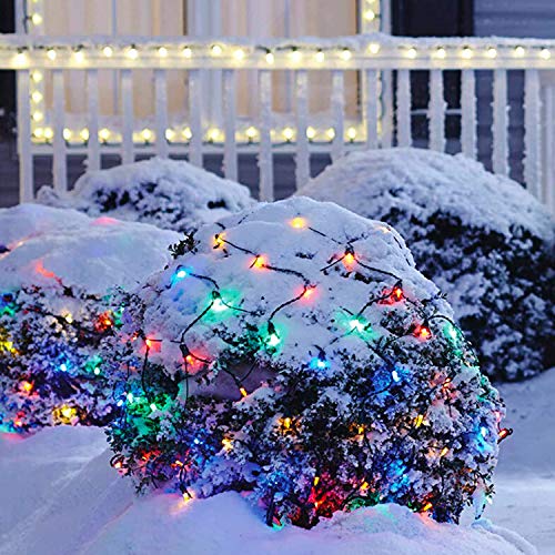 JMEXSUSS Solar Net Mesh String Lights Outdoor Waterproof Lights, 8 Modes Remote Control Waterproof Solar Net Lights Outdoor Green Wire 9.8ft x 6.6ft 320 LED Mesh Lights（Multi Color）…