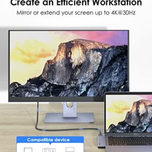LENTION USB C Hub with 100W PD + 40Gbps USB C Port, 4K HDMI, 2 USB 3.0 and SD/Micro SD Card Reader Compatible 2022-2016 MacBook Pro 13/15/16, New Mac Air, Stable Driver Adapter (CB-CS64, Space Gray)