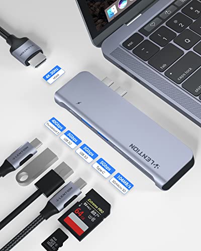 LENTION USB C Hub with 100W PD + 40Gbps USB C Port, 4K HDMI, 2 USB 3.0 and SD/Micro SD Card Reader Compatible 2022-2016 MacBook Pro 13/15/16, New Mac Air, Stable Driver Adapter (CB-CS64, Space Gray)