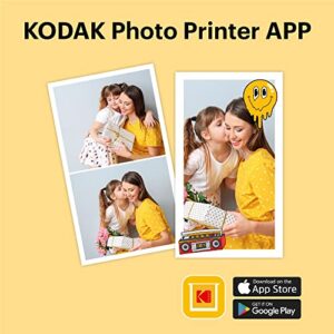 KODAK Mini 2 Retro 4PASS Portable Photo Printer (2.1x3.4 inches) + 8 Sheets, Black