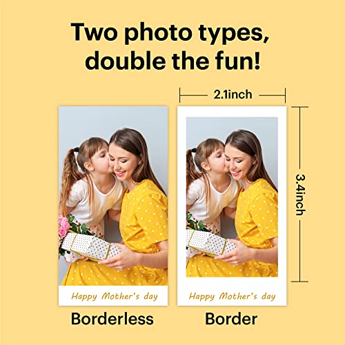 KODAK Mini 2 Retro 4PASS Portable Photo Printer (2.1x3.4 inches) + 8 Sheets, Black