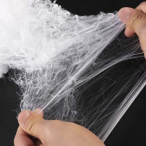 1200 sqft Spider Webs Halloween Decorations, Super Stretch Spider Web Cobwebs with 100 Plastic Fake Spiders Haunted House Yard Creepy Scene Props Indoor Outdoor Decor and Halloween Party Supplies