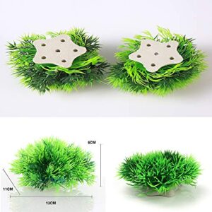 Smoothedo-Pets Aquarium Plants Fish Tank Decorations MediumSize/9.4inch Plastic Artificial Plant Goldfish Waterscape Fish Hides Tree Set (Green Set)