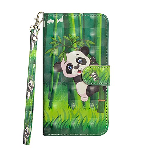 ISADENSER Redmi Note 9 Pro Case Redmi Note 9S Case for Women [Wallet Stand] With Credit Cards Slot Cash Pockets Flip Leather PU Wallet Case for Xiaomi Redmi Note 9 Pro Max / Note 9S 3D Bamboo Panda YX