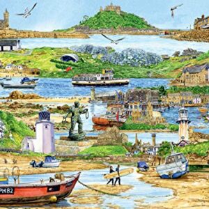Ravensburger Escape to Cornwall 500 Piece Jigsaw Puzzles for Adults and Kids Age 10 and Up - Beach & Countryside