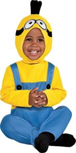 party city minion kevin halloween costume for babies, minions: the rise of gru, 0-6m, includes jumpsuit and soft hood