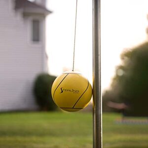 sterling sunnywood sports premium tetherball set for outdoor backyard with ball, rope and pole 10-1/2' height