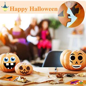 Joy Bang Halloween Pumpkin Stickers Pumpkin Decorating Stickers 24PCS Pumpkin Stickers Kit for Kids Halloween Pumpkin Face Stickers Decals