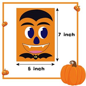 Joy Bang Halloween Pumpkin Stickers Pumpkin Decorating Stickers 24PCS Pumpkin Stickers Kit for Kids Halloween Pumpkin Face Stickers Decals