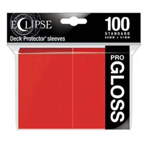 ultra pro e-15604 eclipse gloss standard sleeves (100 pack) -apple red
