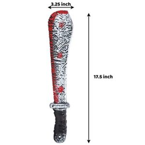 Spooktacular Creations 2 Bloody Machetes Costume Prop with Realistic Fake Bleeding Knife for Halloween Zombie Costume Contest Accessories, Trick-or-Treating, Cosplay, Dress-Up Party