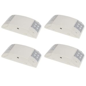 exitlux 4 pack led exit sign with emergency lighting battery backp -two led adjustable head -120v/277v-ul listed-exit lighting -dual led lamp abs fire resistance for power failure.