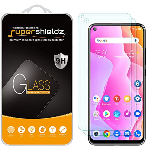 (2 Pack) Supershieldz Designed for TCL 10L Tempered Glass Screen Protector, Anti Scratch, Bubble Free