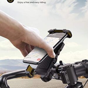 Lamicall Bike Phone Holder, Motorcycle Phone Mount - Adjustable Scooter Phone Holder for iPhone 12 Mini, 12 Pro Max, 11 Pro Max Xs XR 8 X 8P 7 7P 6S, Samsung S10 S9 S8, Huawei, All 4.7-6.8 Devices