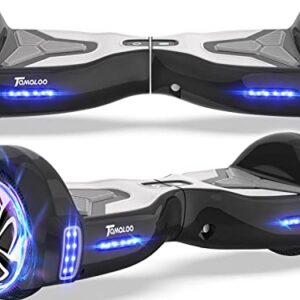 TOMOLOO Hoverboard, 6.5" Two-Wheel Self Balancing Scooters with LED Rhythm Lights and Bluetooth Speaker for Beginners（Children and Adults）