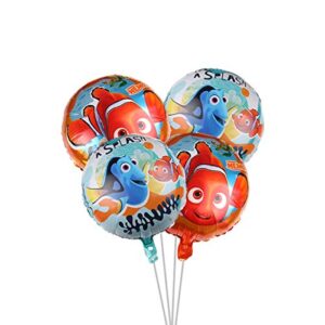 4 pcs finding nemo balloon finding nemo theme party supplies, large 18 inch aluminum film balloon birthday party supplies decoration