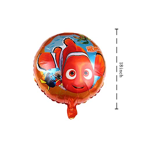 4 pcs Finding Nemo balloon Finding Nemo theme party supplies, large 18 inch aluminum film balloon birthday party supplies decoration