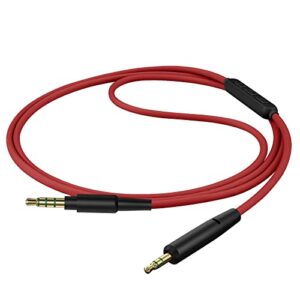 Geekria QuickFit Audio Cable with Mic Compatible with JBL Tune 760NC 750BTNC 700BT 710BT, Live 660NC 650BTNC, Tour One Cable, 2.5mm Aux Replacement Stereo Cord with Inline Microphone (4 ft/1.2 m)