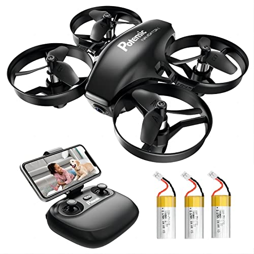 Potensic A20W Drone for Kids, Mini Drone with Camera 720P HD, RC Drone 3 Batteries, Altitude Hold, Headless Mode, Gravity Sensor, One Key Start Easy for Beginners