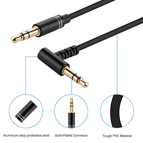 Linkidea Audio Cable for Beats Studio3, Solo3, V-Moda Crossfade LP2, Crossfade M-100, Crossfade M-80, Crossfade LP Headphones, 3.5mm TRRS to TRS Replacement Aux Cord (5 ft/1.5 m)