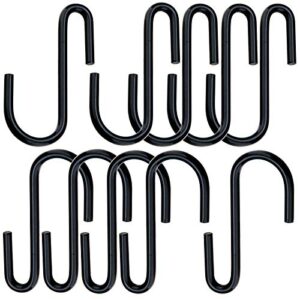 bayear s-shaped hook, metal hook, coffee cup hook, suitable for kitchen, closet, bathroom, office, flower basket, garden plants or outdoor activities. 10 pieces