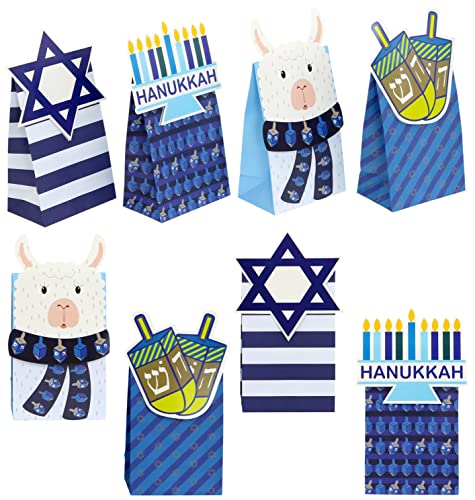 Iconikal Hanukkah Die-Cut Flip Over Treat & Gift Bags, 20-Count
