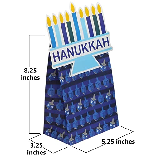 Iconikal Hanukkah Die-Cut Flip Over Treat & Gift Bags, 20-Count