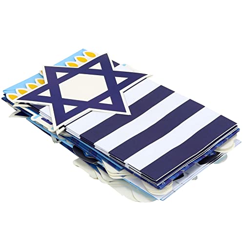 Iconikal Hanukkah Die-Cut Flip Over Treat & Gift Bags, 20-Count