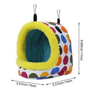 Bird Hanging Hammock Winter Warm Parrot Nest House Bed Plush Snuggle Pet Cave Hammock Toy for Conure Lovebird Budgie Parakeet Cockatiel Cage Accessory (Medium)