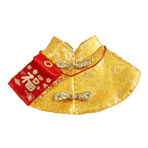 balacoo pet costume dogs cosplay chinese style tang dynasty clothes funny cape pets dog cat new year dress up (yellow size s)