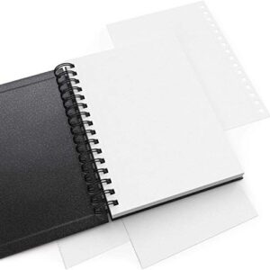 Arteza Small Sketch Book 5.5x8.5 Inches, Black Sketch Pad, 100 Sheets, 68 lb 100 GSM Paper, Hardcover Spiral-Bound Drawing Book, Use with Pencils, Charcoal, Pens, Crayons and Other Dry Media