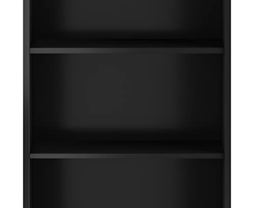 SIMPLIHOME Amherst SOLID WOOD 70 inch x 30 inch Transitional 5 Shelf Bookcase in Black with 5 Shelves, for the Living Room, Study and Office