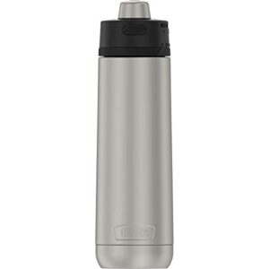 alta series by thermos stainless steel hydration bottle, 24 ounce, matte steel/espresso black