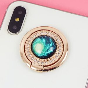 Ailifly Starry Sky Galaxy Finger Cell Phone Ring Holder Stand Kickstand Compatible Various Smartphones Or Phone Cases (Style3#)