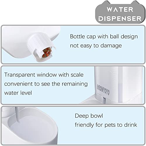 Pets Automatic Feeder Set,Cats Dogs Water Dispenser and Food Feeder,Gravity Feeder for Small Animals (Food and Water Feeder Set)