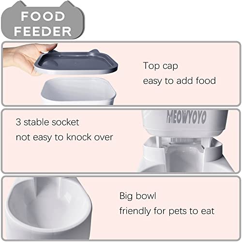 Pets Automatic Feeder Set,Cats Dogs Water Dispenser and Food Feeder,Gravity Feeder for Small Animals (Food and Water Feeder Set)