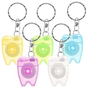healifty dental floss mini box floss picks keychain dental floss for home and travel 5pcs