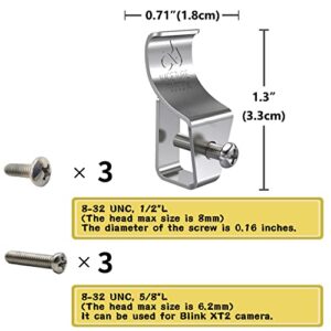 NACETURE Vinyl Siding Hooks (6 Pack) Vinyl Siding Clips for Hanging Outdoor Decorations for Patio - Heavy Duty No-Hole Needed Siding Screws Stainless Steel for Mount Home Security Camera Porch Décor