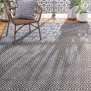 home dynamix tripoli lydia indoor/outdoor area rug, modern dark gray, 7'10"x10'2" rectangle