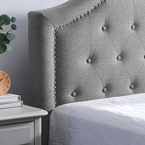 Christopher Knight Home Rachel Upholstered Twin Headboard, Charcoal Gray, Black