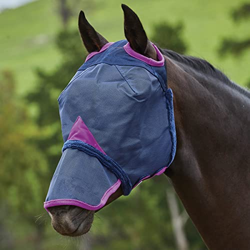 WeatherBeeta ComFiTec Durable Mesh Mask with Nose - Navy/Purple - Cob