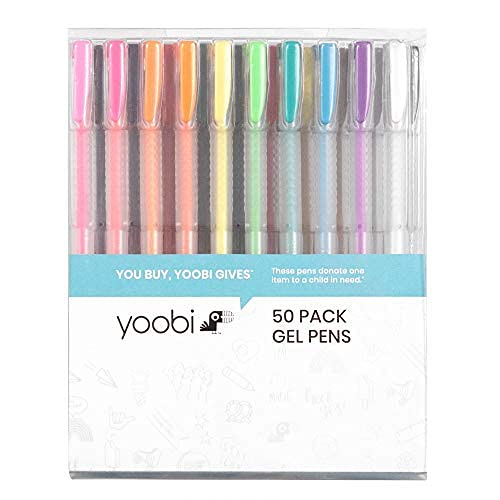 Yoobi | Gel Pen Set | Multicolor Pack of 50 (YOOB1202559)